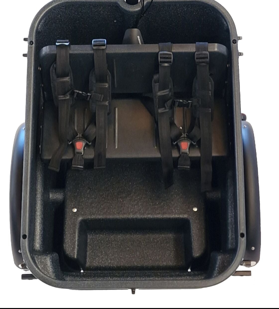 Børnesæde inkl. 2 x punktsele til Black Iron Horse IBEX