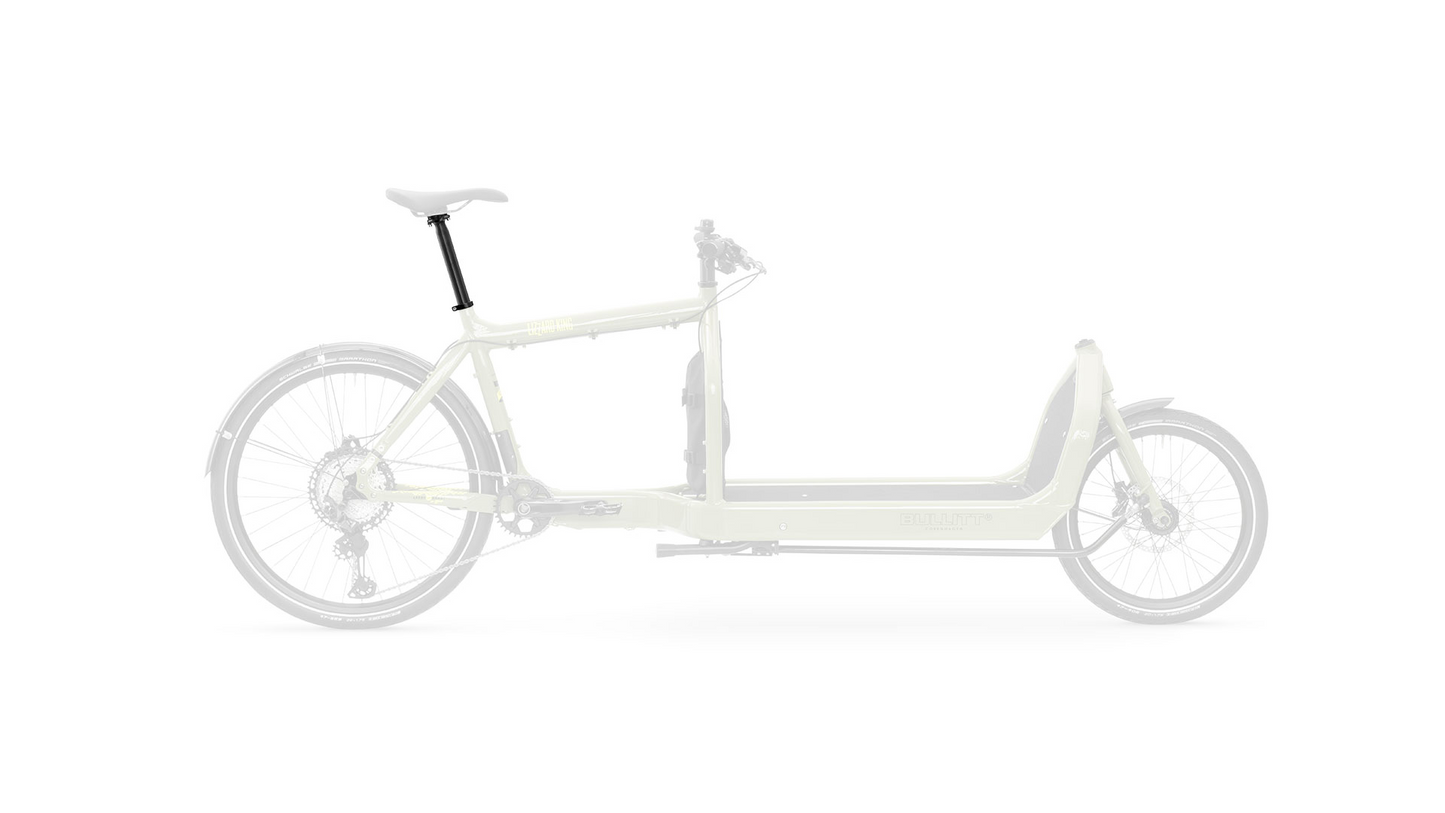 350 mm almindelig sadelpind sort